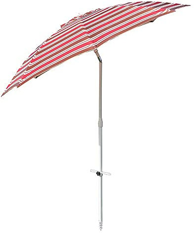 Ombrellone da giardino rotondo da 2,15 m, ombrellone inclinabile, ombrellone da spiaggia, 8 stecche per ombrellone in fibra di vetro, anti-ultravioletto, per spiaggia, padiglione, terrazza, merca