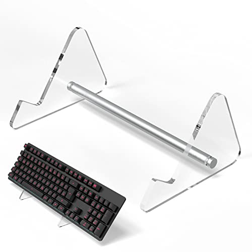 RunJRX Supports de Clavier à 1 Niveau, Support d'affichage en Acrylique pour Clavier mécanique, Support de Clavier en Acrylique Transparent, Support pour claviers de Jeu (1 pièce)