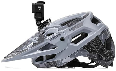 BATFOX - Casco da bici con base per fotocamera sportiva, casco da ciclismo leggero per MTB e bici da strada, traspirante, per adulti e ragazzi, per BMX, skateboard, pattinaggio a rotelle, Dirt Bike,