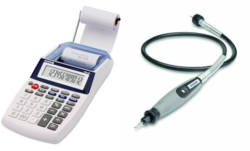 Olympia Bordsräknare med pappersrulle med 12-siffrig LCD-skärm I datormaskin med pappersrulle i 57 mm bredd och blå IR 40 bläckrulle & Genie 11175 Termiskt Papper på Rulle, Paket med 5