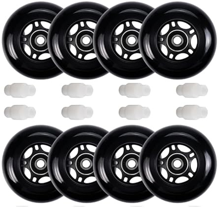 WSDAV Inline Skate Wheels 72mm 76mm 80mm Roller Hockey Blade Replacement Wheels with ABEC 9 Bearing 8 Pack for Indoor Outdoor,72MM