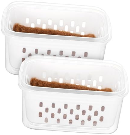 ibasenice 2 Pièces Pots de Germination Transparente de Petits Contenants de Culture pour Semis Pots de Transplantation Drainage pour Plantes pour Jardiniers Amateurs de Plantes