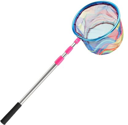 Filet De Pêche pour | Épuisette à Grenouille Télescopique,Manche Antidérapant et Robuste pour Pêche, Chasse Papillons et Campement en Extérieur