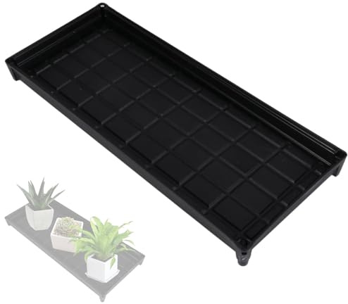 YLLSMGS Bac Plastique Bac Rectangulaire avec Bouchon de Récupération d'eau Multifonctionnel pour La Récupération de l'eau en Pot(Black,40x16x4cm/16x6x2in)