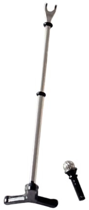CORHAD Microphone Miniature Noir pour Maison de Poupée Accessoire Miniature Décoratif Modèle de Micro sur Pied pour Garçon et Filles Accessoires pour Loisirs Créatifs Ornement
