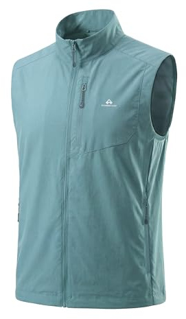 Pioneer Camp Leichte Laufweste Damen, Ärmellose Wander- und Radjacke, Outdoor Softshell Weste, Wasserabweisend, Atmungsaktive, Ideal für Wandern, Radfahren, Alltag(Blue;L)