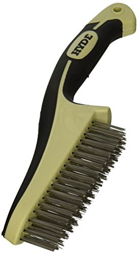 Hyde - 181348 HYDE 46842 Stainless Steel Wire Brush with narrow profile, 11-inch, MAXXGRIP PRO