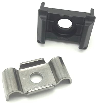 20x Befestigungset Klemmlasche + Auflagebock Halter Doppelstab Mattenzaun anthrazit Normal