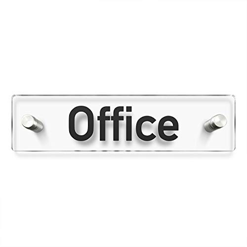 kinekt3d conductora Sistemas Pared Placa/Puerta Cartel • Office • 200 x 50 mm. Cartel se compone de hochtransparentem 3 mm Acrílico Cristal. Incluye 2 distanciadores de Acero Inoxidable V2 A