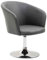 Fauteuil Lounge Arcade Similicuir I Chaise Pivotante avec Dossier et Accoudoirs I Fauteuil Design de Salon Confortable I Couleur :, Couleur:Gris
