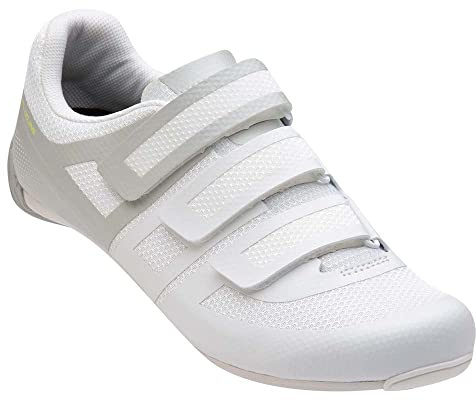 PEARL IZUMI Quest Road Cycling Shoe - Shoes for Women - Concave Plate Shape - Breathable Fabric Lining White/Fog EU 42 (US Women's 9.5) M