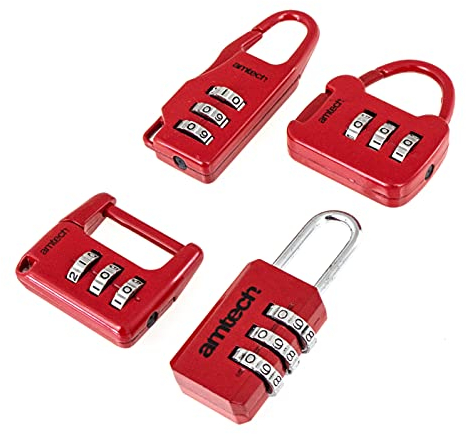 Amtech T1153 4 Piece Combination Padlock Set