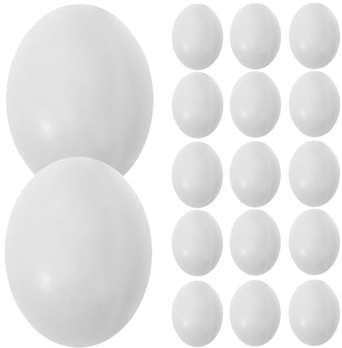 Balacoo 10pcs Plastic Eggs Simulated Bird Eggs Parrot Cockatiel Bird Supplies for Racing Pigeons