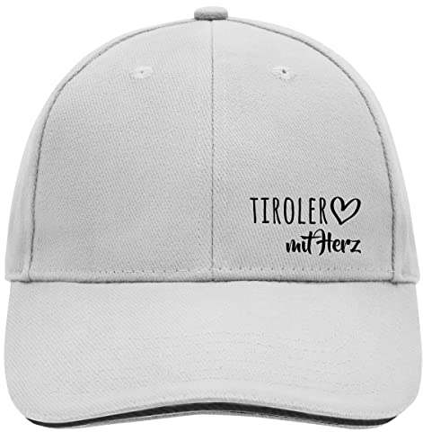 Huuraa Baseball Cap Tiroler mit Herz Geschenk Dark Grey/White Tiroler Geschenkidee