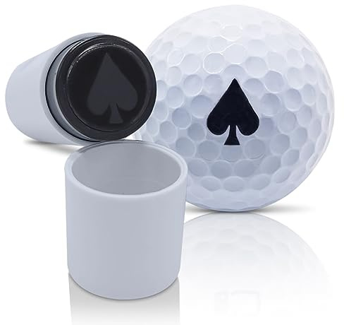 SWVL Sports Ace of Spades - Segnalibro per palline da golf, vari disegni, volti, icone emoji e altro ancora