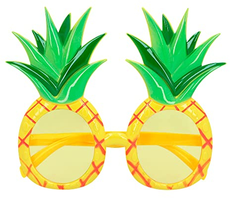 Boland 52076 - Partybrille Ananas, Spaßbrille für den Karneval oder JGA, Zubehör für Faschingskostüme, Kostüm Accessoires, Gelb