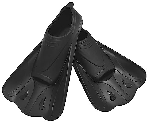 Silicone Swim Fins Snorkel Fins Unisex Swim Training Fins Comfortable Silicone Swimming Floating Flippers Drainage Design Snorkeling Tool Short Swim Training Fins For Kids Short Build Leg Strength