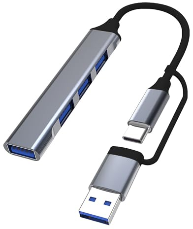 Lamkrtlp USB Hub 3.0, con 4 Puertos Extensor con 1 USB 3.0 & 3 USB 2.0 Conector Multi USB, Compatible con MacBook Pro Air iMac Surface Pro XPS PC Portátil Llave USB Disco Duro Teclado Ratón PS5