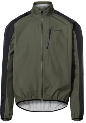VAUDE Herren Regenjacke Drop Jacket III, ultraleicht und klein verpackbar, wasserdicht, winddicht und atmungsaktiv, Passform: Slim fit, khaki, L
