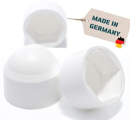 Yourkon Capuchon de protection hexagonal pour vis résistant aux UV et aux intempéries, respectueux de l'environnement, fabriqué en Allemagne (50, M8)