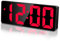 Sarsumir Sveglia Digitale da Comodino, Sveglia da Comodino Bambini con Tempo Data Temperatura Snooze Luminosità Regolabile Orologio Digitale da Tavolo Carica USB e Batteria, Rosso