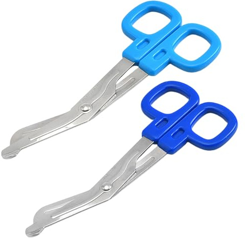 Ziyero Rettungsschere Verbandsschere Pflege Verbandschere Krankenschwester Kleiderschere Rettungsdienst - Ideal Für Professionellen Einsatz Im Rettungsdienst Oder Alltägliche Aufgaben, Blau