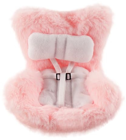 Siège Auto pour Poupées 10-17cm, Siège de poupée de Ventilation de Voitures, avec Peluche Douce Rose Canapé Décoratif, pour Grille d'Aération Décoration Poupées en Peluche Accessoires