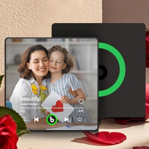 Magnete da Frigorifero con Foto Musicale Personalizzato, Calamita Personalizzata con Foto e Canzoni, Regalo Calamite Frigorifero Personalizzata per Natale & San Valentino per Coppia (Stile 2)