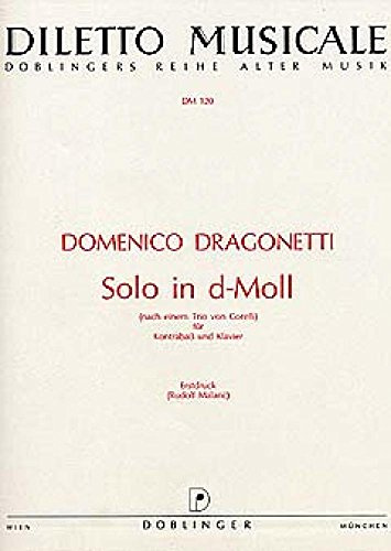 DOBLINGER DRAGONETTI DOME - SOLO D-MOLL - CONTREBASSE, PIANO Partition classique Cordes Contrebasse