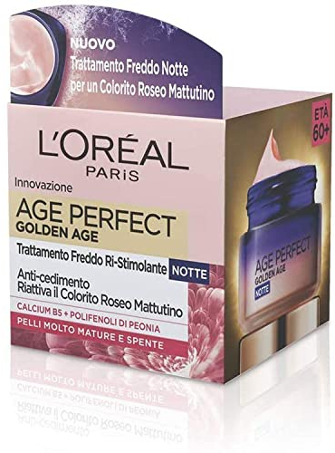 L'Oréal Paris Crema Notte Age Perfect Golden Age, Trattamento Fortificante, Adatto a Pelli Mature, 50 ml