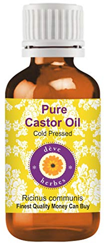 Deve Herbes Pure Castor Oil (Ricinus communis) Non-Sticky | Non-Greasy | For Hair, Eyelashes, Brows, Skin & Massage 100ml