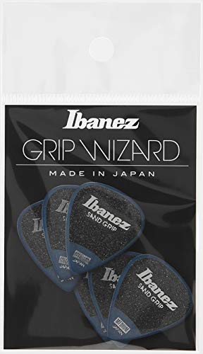 IBANEZ Grip Wizard Series Sand Grip Flat Pick - blau 6 Stück (PPA14MSG-DB)