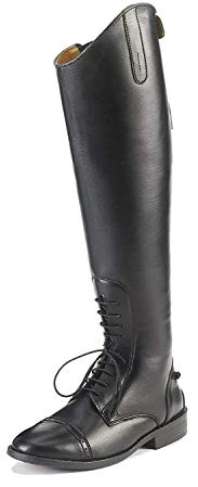 EQUISTAR Women's All-Weather Synthetic Field Equastrian Riding Boot, Black, 7.5 Regular
