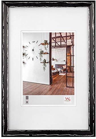 walther design Bilderrahmen schwarz-silber 20 x 30 cm Metropolis Holzrahmen IW030B