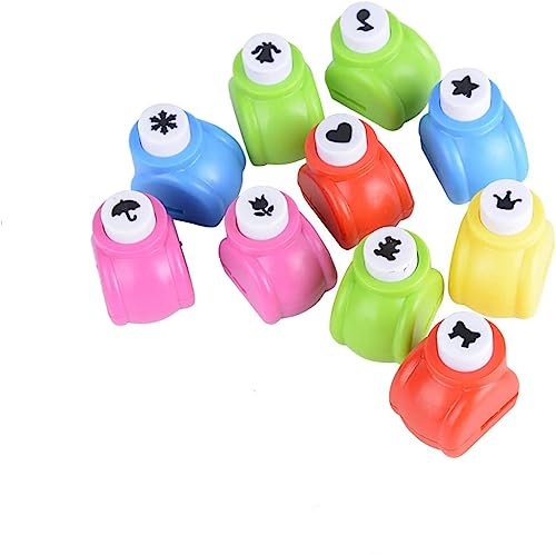 10 Stück Motivstanzer Papierstanzer - Zufällige Lieferung, für Bastelarbeiten, Grußkarten, Fotoalben, Tischkarten, Scrapbooking (3.2 * 3 * 2.5cm)