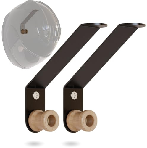 LUFLIPS. Helmhalterung Wand - Elegante Motorradhelm Halterung - Metallischer Helmhalter für Motorradgarderobe (2)