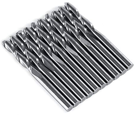 CNC-Fräser, 10 Stück, 1/8 Zoll, 17 Mm, Kugelfräser, CNC-Fräser, Doppelnut-Spiral-Set, Werkzeugschneiden, Fräser