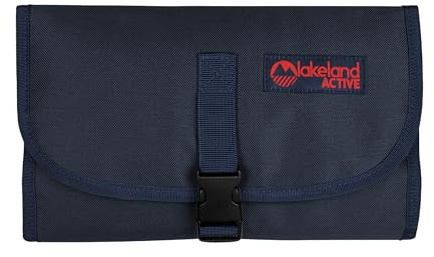Lakeland Active Eskdale Fold Out Hanging Travel Toiletry Bag for Men & Women - Oxford Blue
