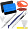 FAELNK 8 Stück Rakel Set für Tönungsfolie Auto Folierung Set Rakel Set für Folierung 2 Filzrakel Rakel Präzisionsmesser Cutter Messer mit 10 Klingen Car Wrapping Folie