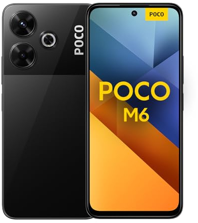 XIAOMI Poco M6 - Smartphone de 8+256GB, Pantalla AMOLED de 6.79” 90Hz FHD+, MediaTek Helio G91-Ultra, Cámara de 108 MP, 5030 mAh, Negro (Versión ES)