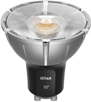 LEDart Ampoule GU10 LED 7.5W Dimmable angle faisceau étroit 10° degree Ra98 2700K / 220-240 V. 50/60Hz Éclairage tableau & objet décoration & Effets lumineux