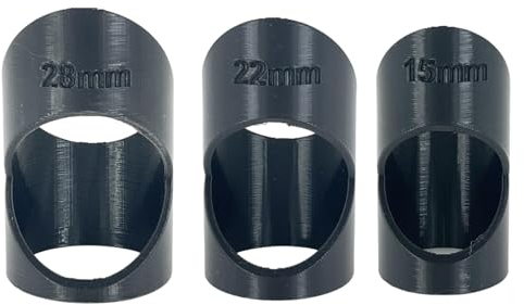 HowseHold Rohrisolierungs-Schaumstoffschneider, Kunststoff, 3-flammiger Fräser für 15 mm, 22 mm und 28 mm Kupferrohrisolierung, Schwarz, Werkzeug, 1 Stück