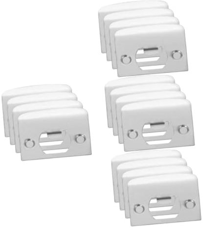 ANDRESLAD 16 Piezas Hebilla De Lengüeta De Bloqueo Pestillo De Puerta Refuerzo De Puerta De Garaje Puertas Cerraduras Refuerzo De La Puerta Principal Placa De Huelga Esquina Acero Inoxidable