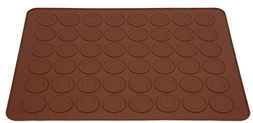 Silikon Macaron Bakmatta Non Stick Återanvändbar ugnssäker tårtunderlag för hemkök Professionell bakare kaffefärg 38,5x28,5cm