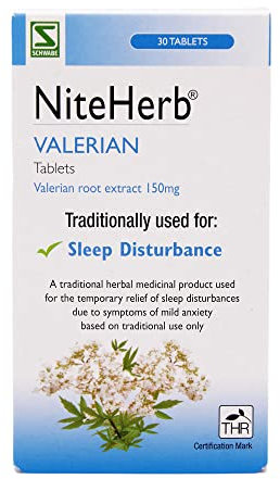 Schwabe Pharma - Niteherb - Valerian Root Extract 150mg - Traditionally Used for Sleep Disturbances - Traditional Herbal Medicinal Product - 30 Tablets