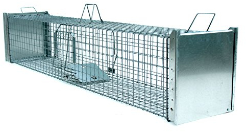 Holtaz Super Starke Falle Marderfalle Katzenfalle Fuchsfalle Biberfalle Tierfalle Kastenfalle Drahtfalle 2 türen, Größe: 180x34x34 cm Mit Extra Köder