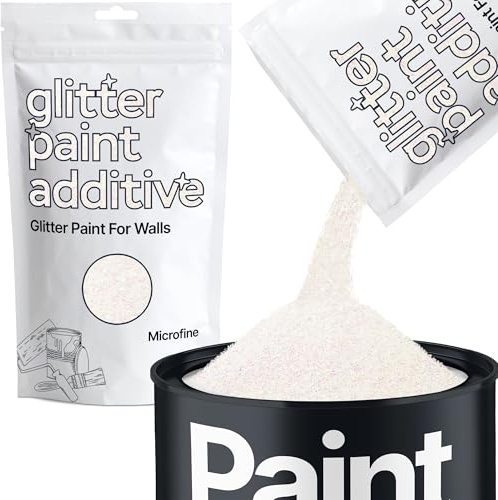 Hemway Mother of Pearl Iridescent Glitter Paint Additive Microfine 100g | for Paints & Varnish | Paint Walls Sparkly Add to Emulsion, Acrylic or Lacquer Indoor