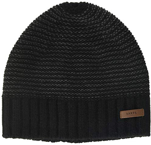 Barts Herren David Beanie Baskenmütze, Schwarz (0001-BLACK 001L), One Size (Herstellergröße: Uni)