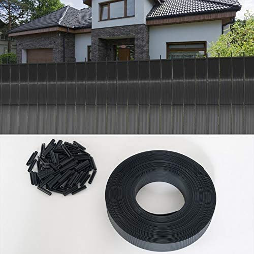 sensoreve Kit de lamelles occultantes PVC Grises L.60 m pour Panneau grillagé