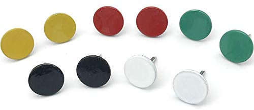 Chiodi, chiodi da parete, chiodi decorativi rotondi, chiodi di fissaggio accessori, chiodi a testa tonda multi-specifica-Chiodo a testa piatta 11mm * 13mm colore misto